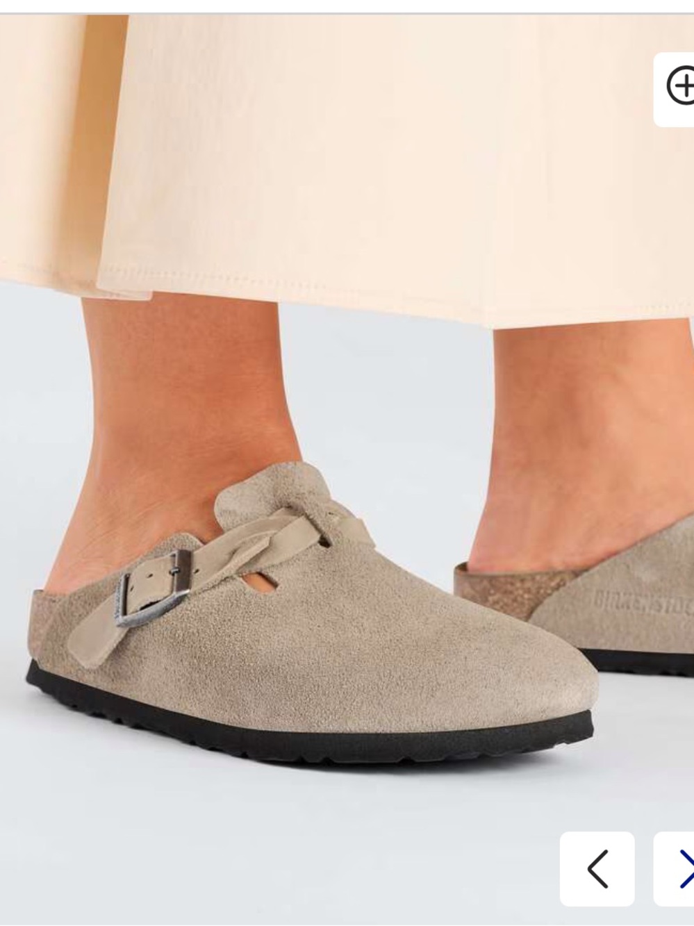 Birkenstock Boston Braided Clog In Taupe